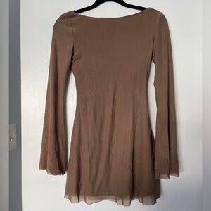 Princess Polly Chocolate Long-Sleeve Dress